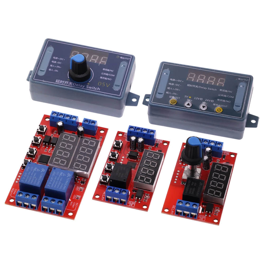 DC 5V 12V 24V 10A Adjustable Time Delay Relay Module 32 Modes LED Digital Timming Trigger Timer Control Switch Pulse Cycle