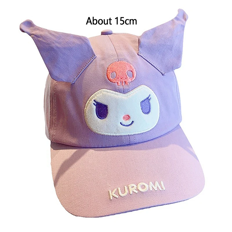 Topi bisbol Kuromi Hello Kitty Cinnamoroll lucu topi tabir surya anak-anak dapat disesuaikan topi matahari olahraga luar ruangan untuk hadiah anak-anak