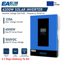 EASUN Hybrid Solar Inverter 6200W 4000W 2000W Off Grid Pure Sine Inverter 48V 24V 12V 220V 120A MPPT Solar Controller With WIFI