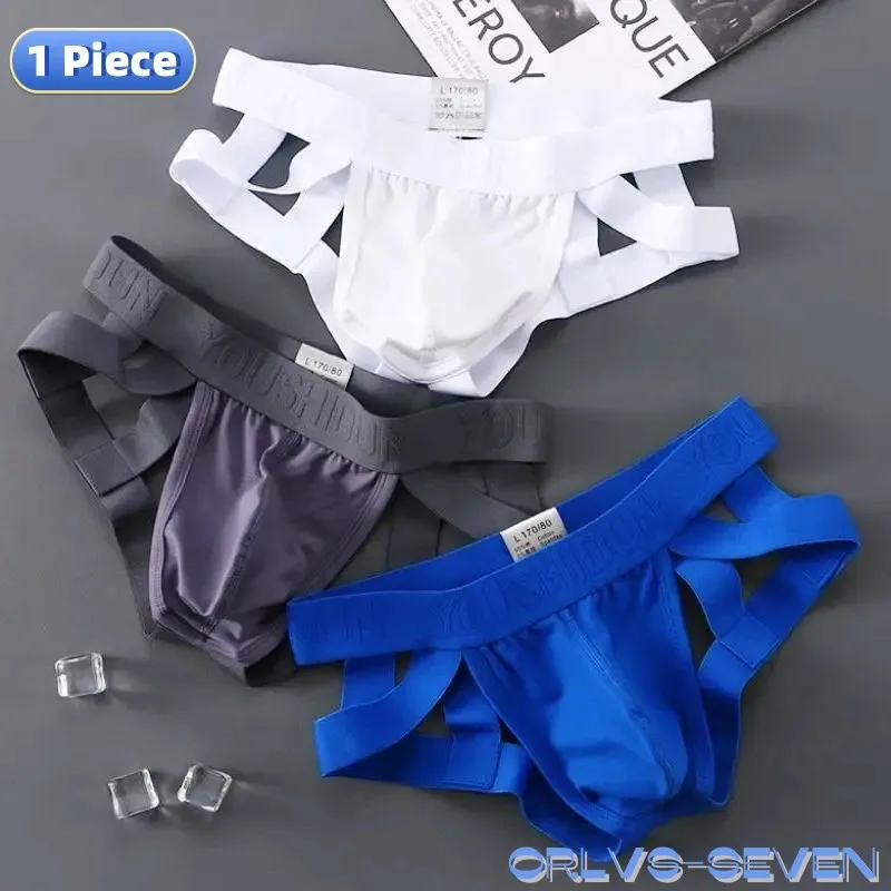 

Men Sexy Underwear Jockstrap Thongs Cotton Briefs Dew Buttocks Underpants Bondage Panties Open Butt Male Lingerie G-String Thong