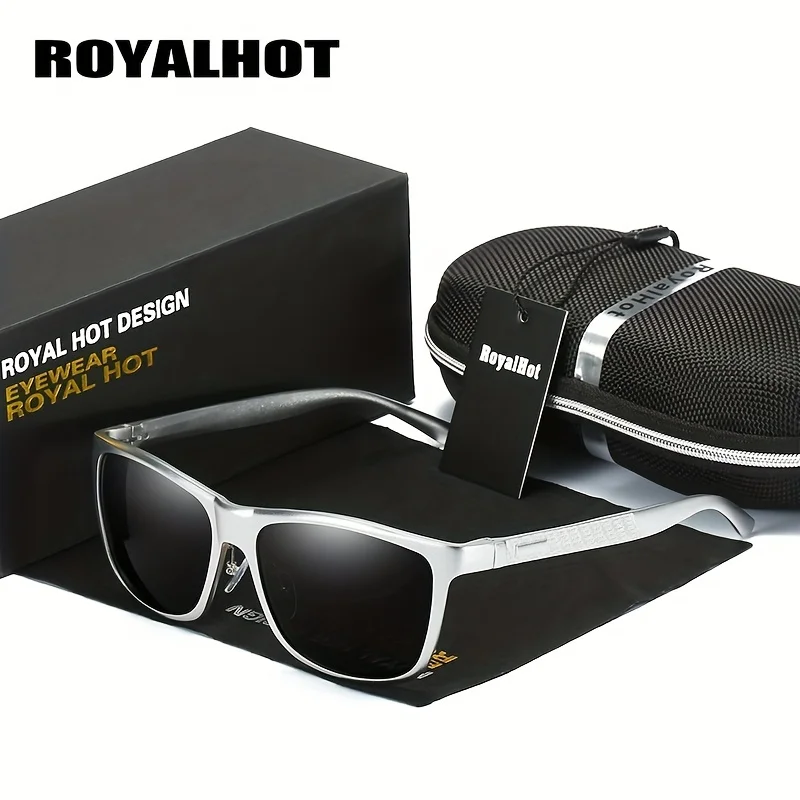 Royal Hot Magnesium Aluminum Alloy Sport Driving Oval Polarized Sunglasses 70023