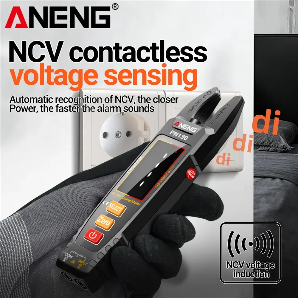 ANENG PN130/PN129 Intelligent Digital Multimeter Clamp Meter 4000 Counts AC/DC Voltage Current Protable Capacitance Resistance T