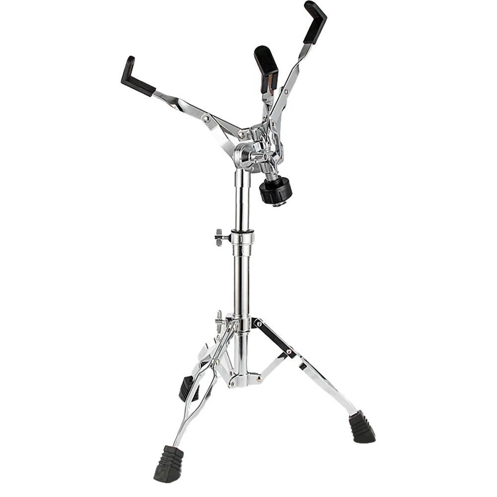 S-3 Snare Drum Rack Metal Tripod Snare Stand with L-Shaped Rubber Claws Intrument Holder for Drum Beginners Professional Drummer