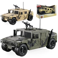 Large 1:16 Hummer field vehicle military model car armored vehicle tank missile boy 6 years old 8 children's toy car