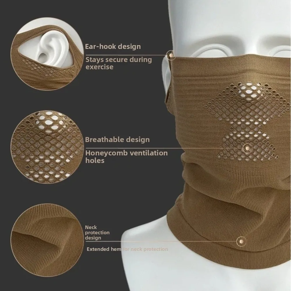 Outdoor Dünne Warme Reitmaske Atmungsaktive Netz-Gesichtsmaske Einfarbige Komfortable Fahrrad-Gesichtsmaske – Detail 2
