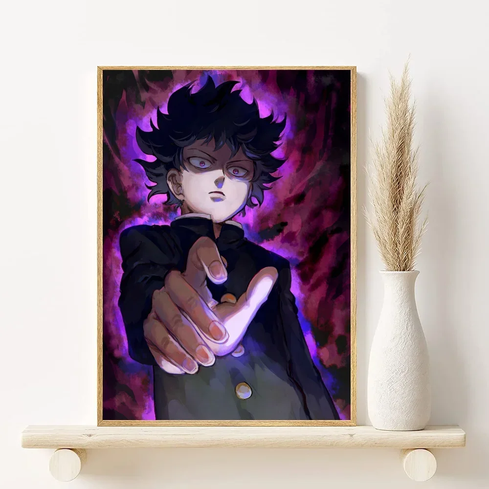 أنيمي الغوغاء النفسي 100 ملصق HD الفن لزجة جدار مقاوم للماء غرفة المعيشة المنزلي غرفة نوم بار الديكور الجمالي