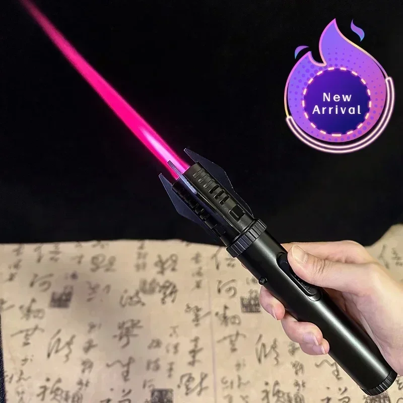 

360° Planet Lightsaber Outdoor Butane Gas Lighter Windproof Metal Turbine Torch Jet Gun Cigar Welding Tool 2025