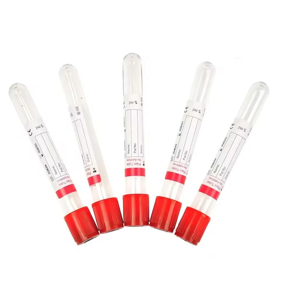 100pcs 5ml/10ml Disposable Additive Free Blood Collection Tubes Laboratory Centrifugation Serum Detection Blood Collection Tube