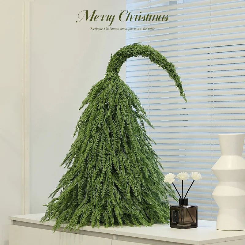 Crooked neck Christmas tree simulation bare tree atmosphere creative ornament Christmas decoration desktop small scene