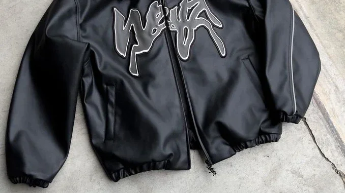 Veste en cuir PU à manches longues pour hommes avec motif de lettres rétro, veste zippée, streetwear décontracté, mode Hip Hop, Y2K, Harajuku, 2024