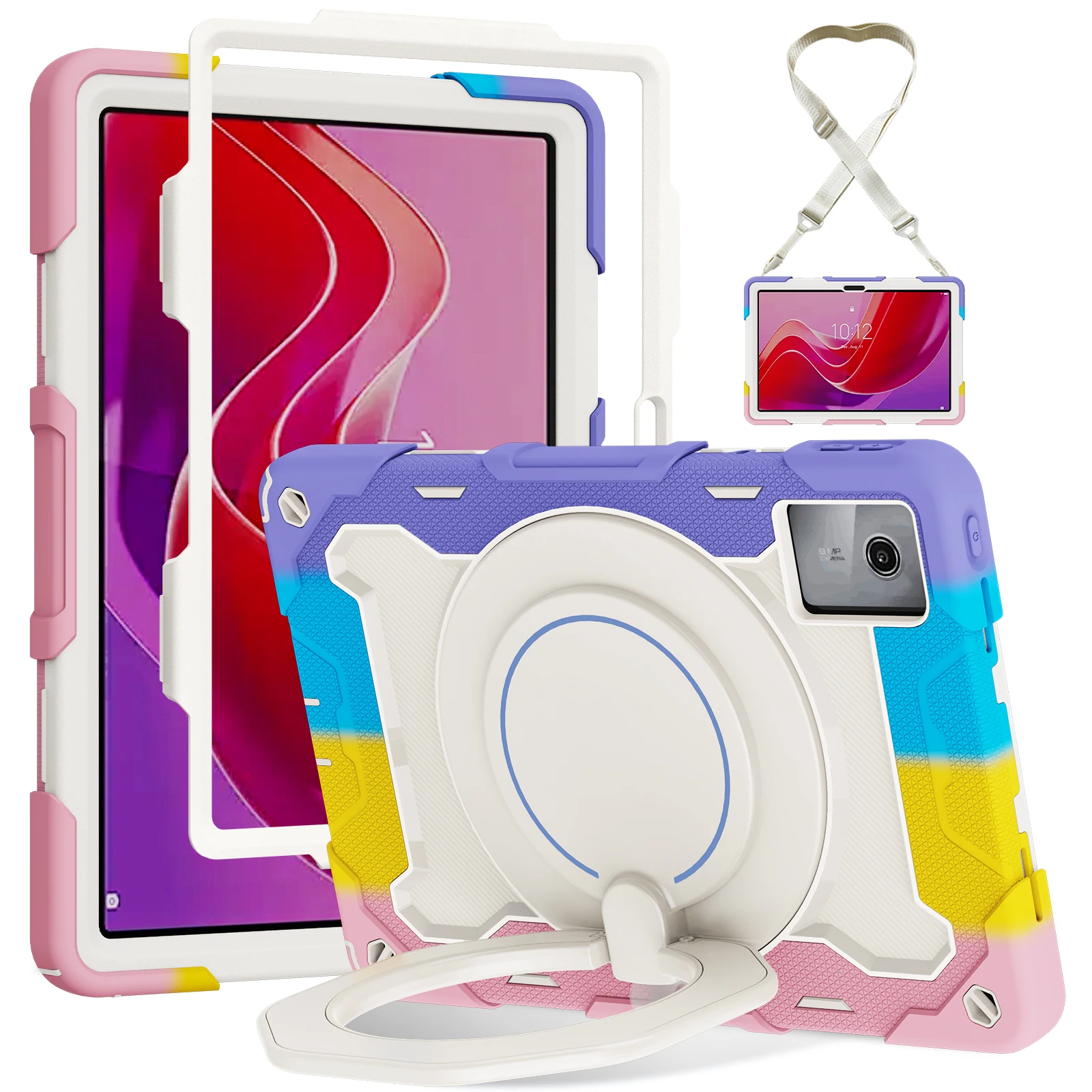 

Case For Lenovo Idea Tab K11 Gen2 M11 Xiaoxin Pad 11 2025 2024 TB335FC 336FU ZU TB331FC 330FU KU XU Rotating Handle Grip Cover