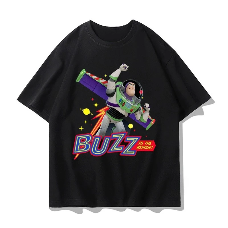 

Disney 2025 New Toy Story Joint T-Shirt Short Sleeve Men's Woody Buzz Lightyear Summer Clothes Trend Casual Short Sleeve Popular