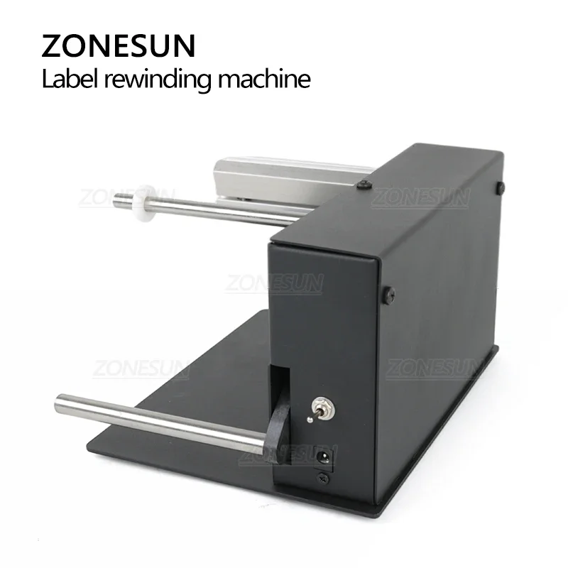 ZONESUN Kleine elektrische mini tweeweg automatische synchrone etiketopwikkelmachine