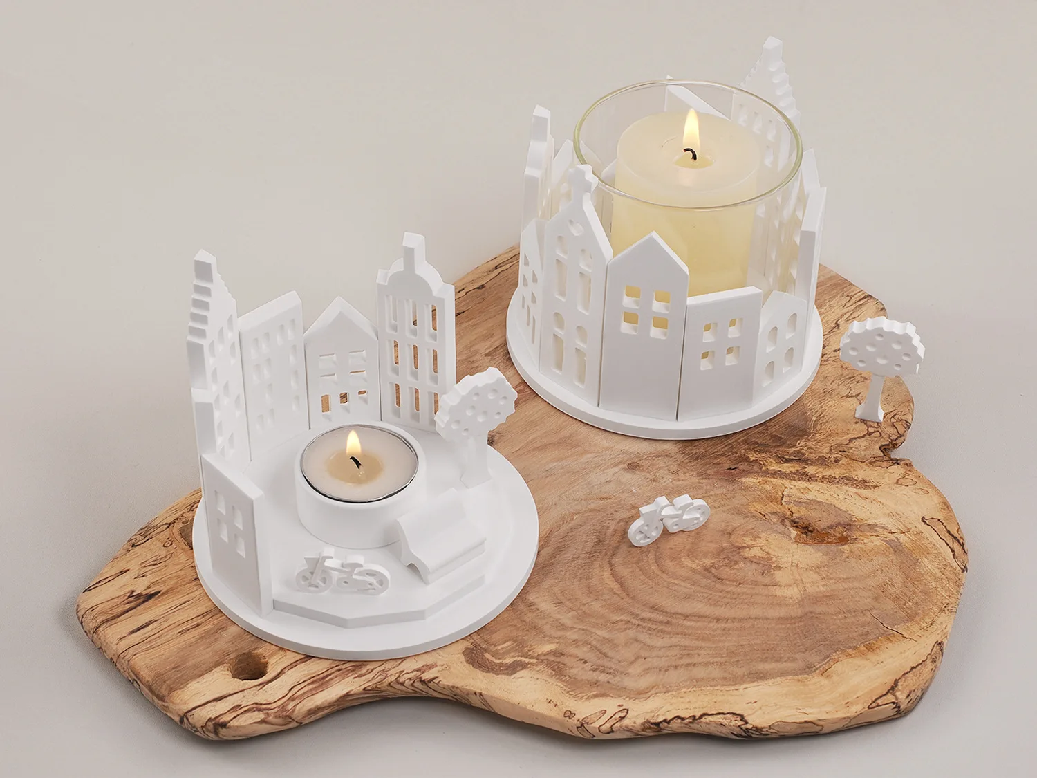 Hollow House Design Tealight Candle Holder Silicone Mold DIY Castle Ornaments Gypsum Pouring Resin Mold Home Decor Holiday Gifts