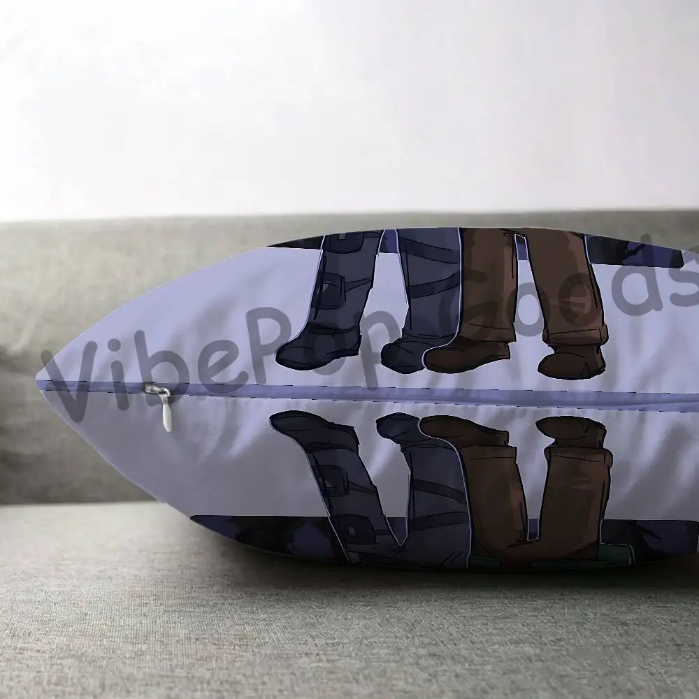 B-Bryan H-Hodukavich x Leon Bryeon Square Cushion Cover Weird Aesthetic Library Book Page Print Pillow Cover