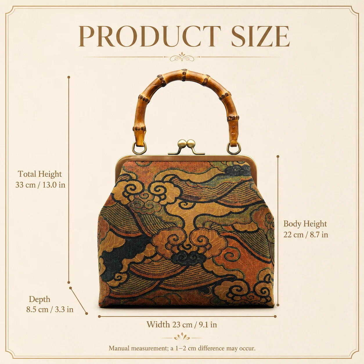 Handmade Xiangyun Silk Handbag for Women Chinese Style Vintage Clutch Bag Casual Lightweight Top Handle Purse