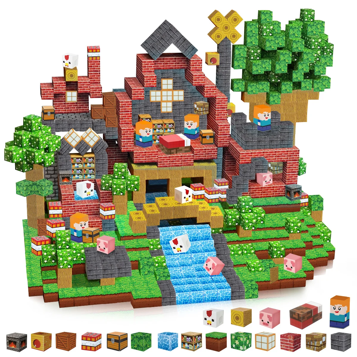 ألعاب بناء المكعبات المغناطيسية للأطفال، لعبة السفر الحسية، لعبة التراص المكعبة، ألعاب البناء المجانية، ملحقات الهالوين للأطفال