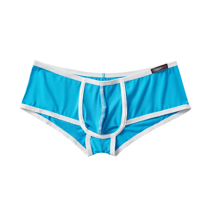 Boxer Shorts Men Low Rise U Convex Pouch Big Space Polyester Underwear Comfortable Daily Wear Supportive Briefs