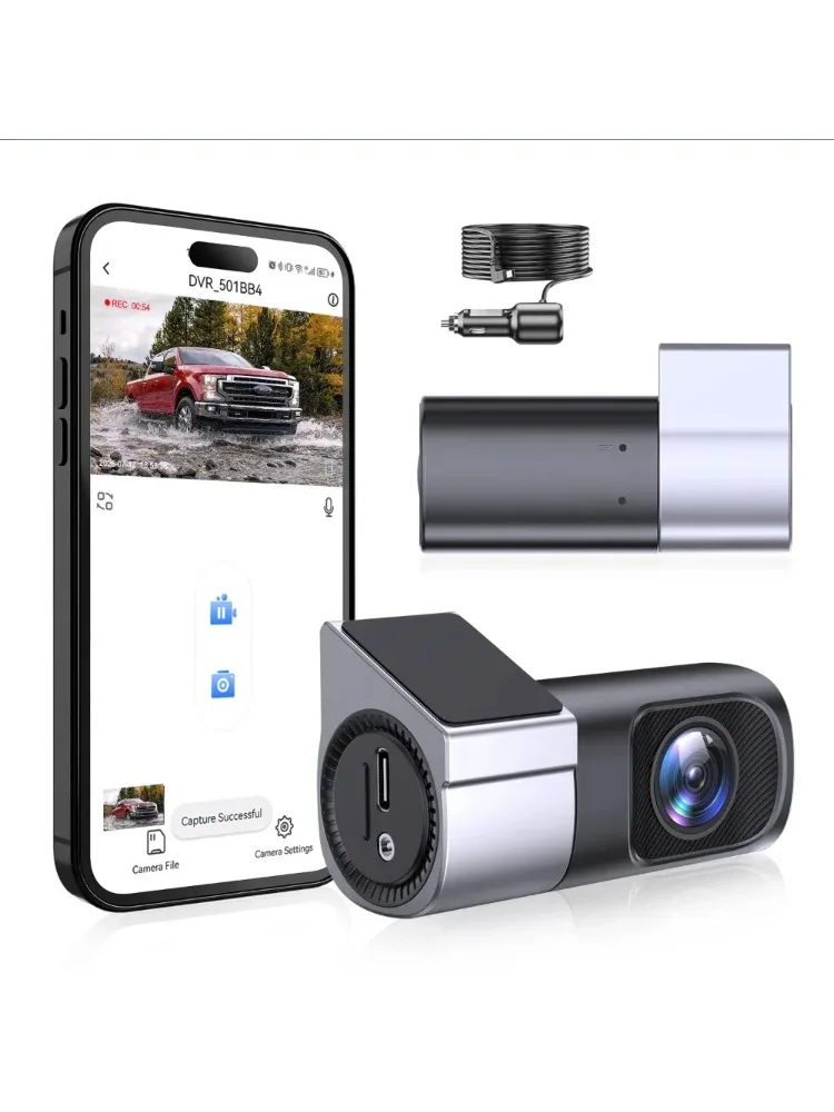 Miniaturowa kamera samochodowa 1080P Ultra HD z funkcją nagrywania 360 stopni ° Obrotowa kamera samochodowa DVR z noktowizorem i WiFi — 2
