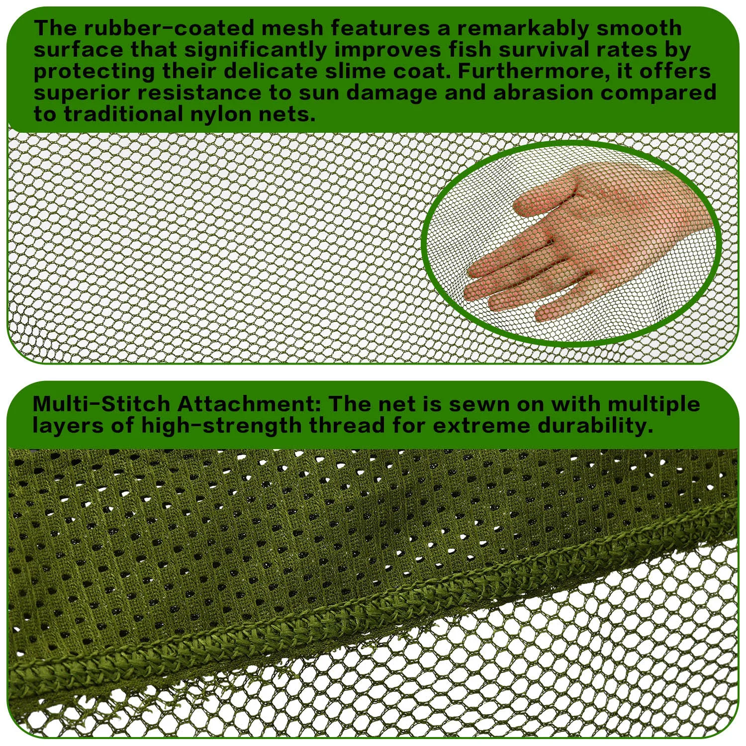 Red de pesca retráctil Sougayilang – Plegable para carpa y trucha - imagen 2