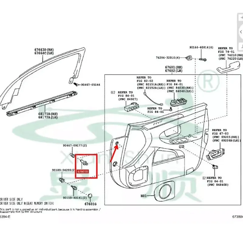 車のフロントとリアのフェンダードアトリム,トヨタランドクルーザー,プラド,zj100,j10,crows18,lexus lx470,sc430用のコンテナクリップ