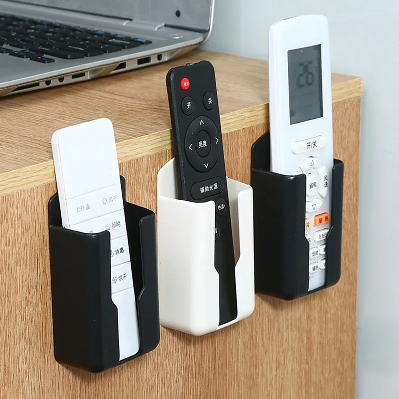 

Universal Wall Mounted Remote Control Holder Self-Adhesive Storage Box for Air Conditioner TV Household Living Room Organizer