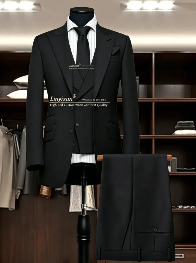 Costume de Mariage Homme Tendance, Coupe Slim, Revers Pointu, Multiples Boutons, Personnalisé, Ensem