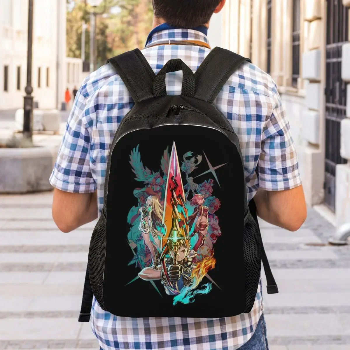 Xenoblade Chronicles 2 - Team Backpack Student Boys Girls BookBag School Bag Laptop Shoulder Bags
