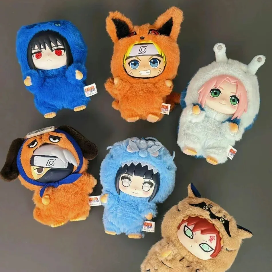 In Stock TOP TOY Naruto EAKI Cute Beast Party Sasuke Vinyl Cute Plush Blind Box Figure Pendant Gift