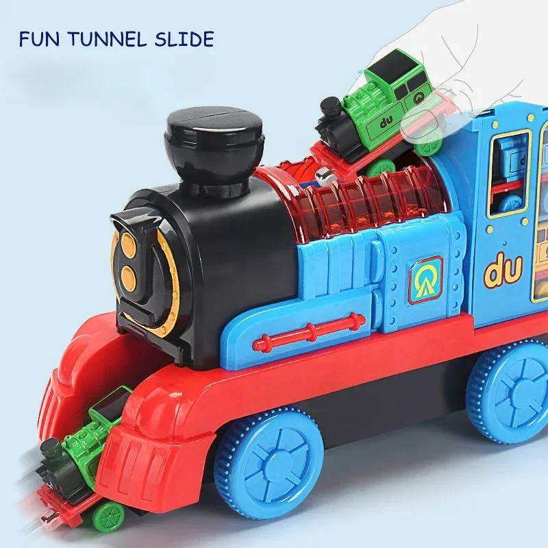 Thomas and Friends Sound and Light Orbital Track Railway Racing Track Thomas Storage Box Toy with Alloy Cars Set Kids Toys Gift