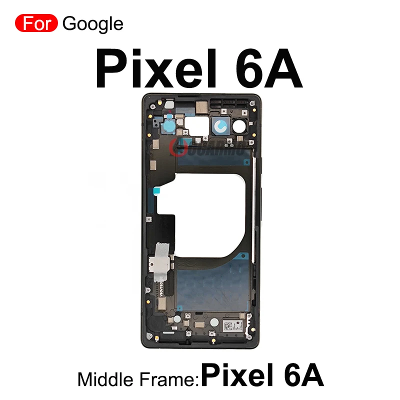 Imagem -03 - para o Google Pixel 6a Quadro Médio Capa com Botões de Volume de Energia Peças de Reparo de Substituição