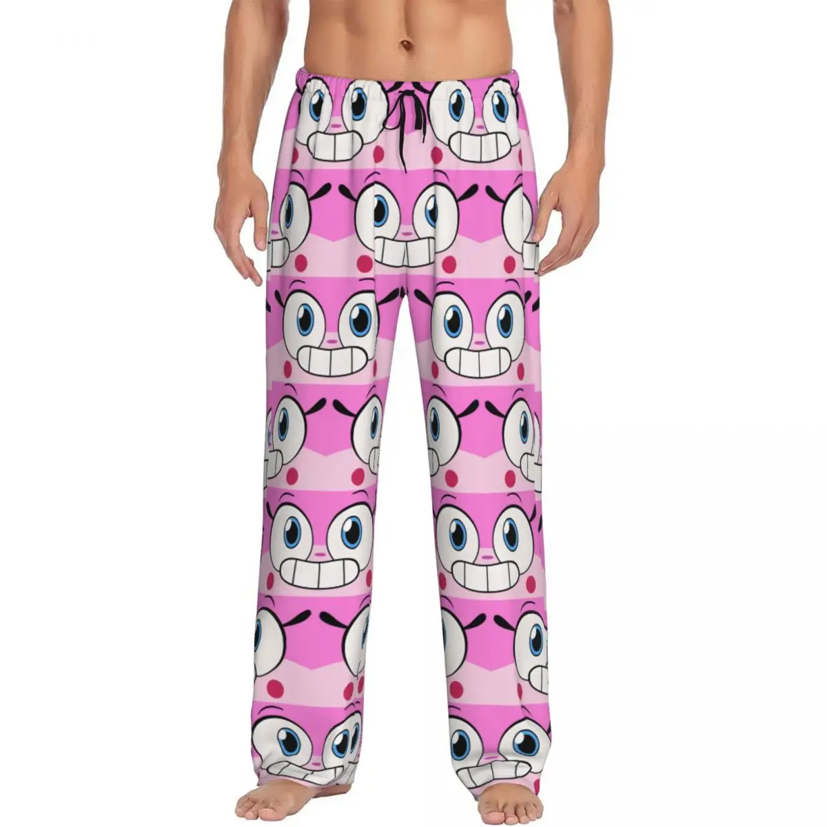 

Custom Print Men Unikitty Pajama Pants Cat Anime Sleepwear Sleep Lounge Bottoms with Pockets