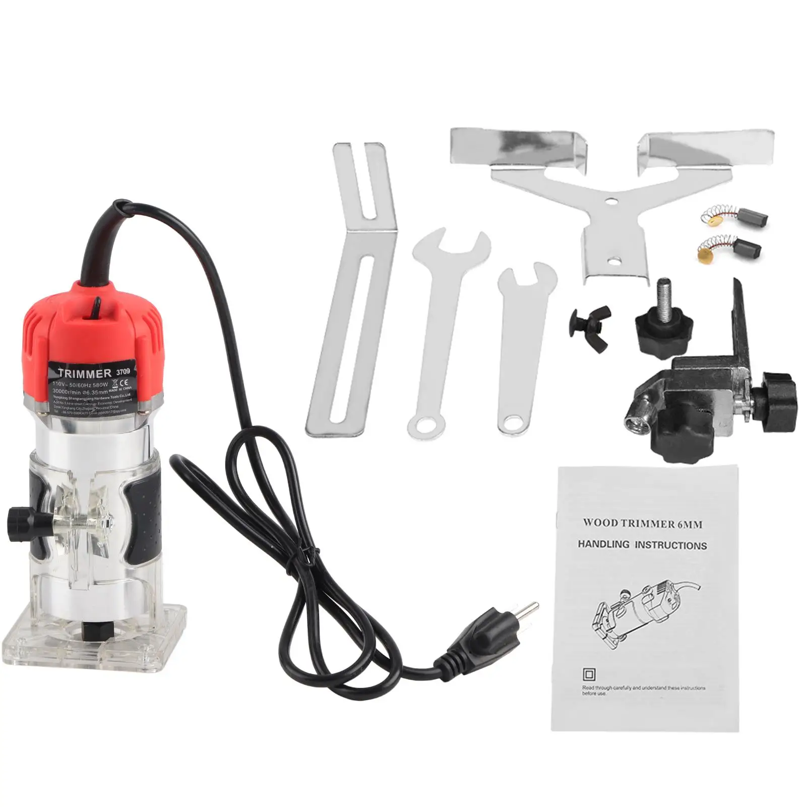 

580W Electric Wood Router Trimmer Milling Machine - Carpentry & Woodworking Tool for Trimming