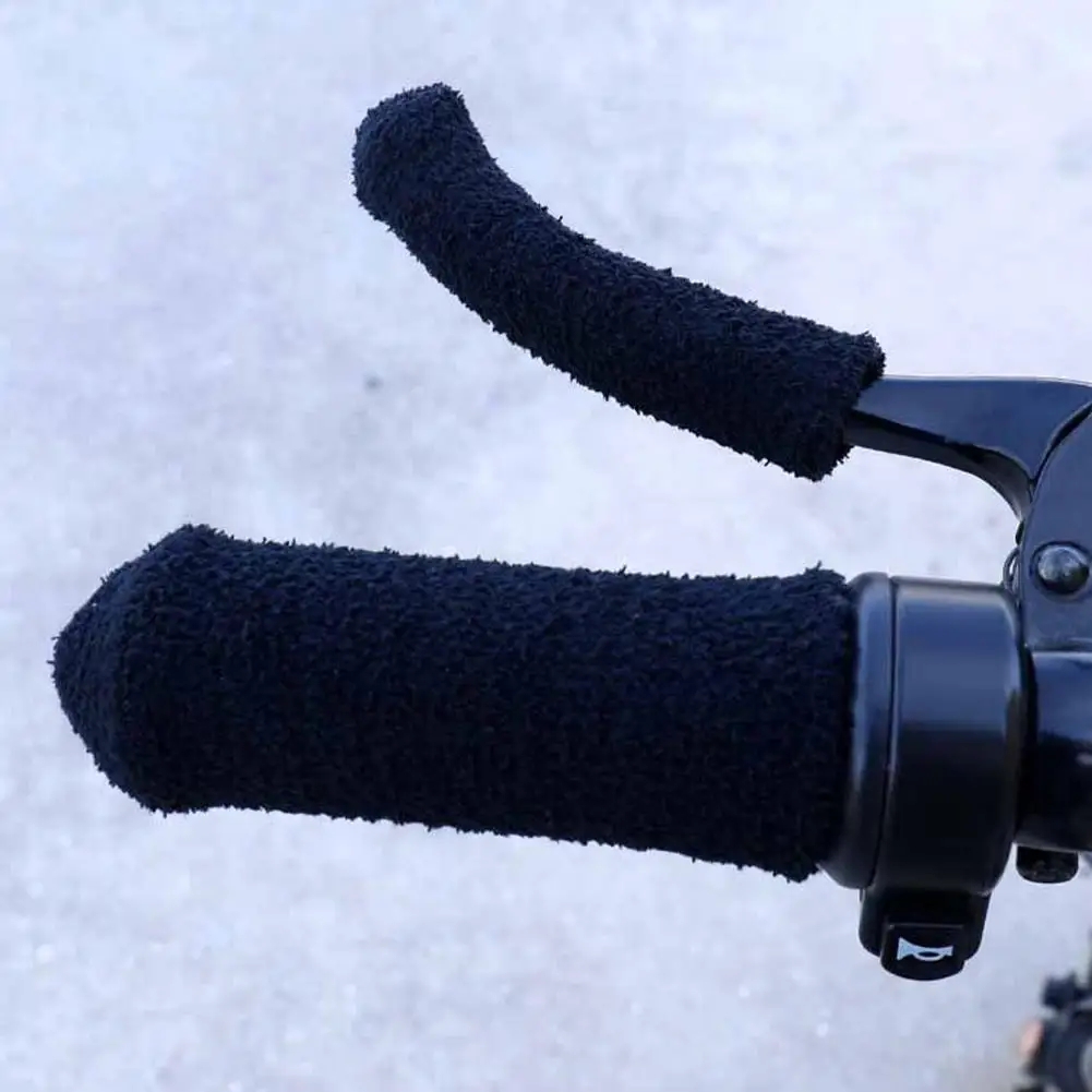Cubierta para manillar de bicicleta y motocicleta, empuñadura de terciopelo de imitación, accesorios para manillar suave y cálido para invierno