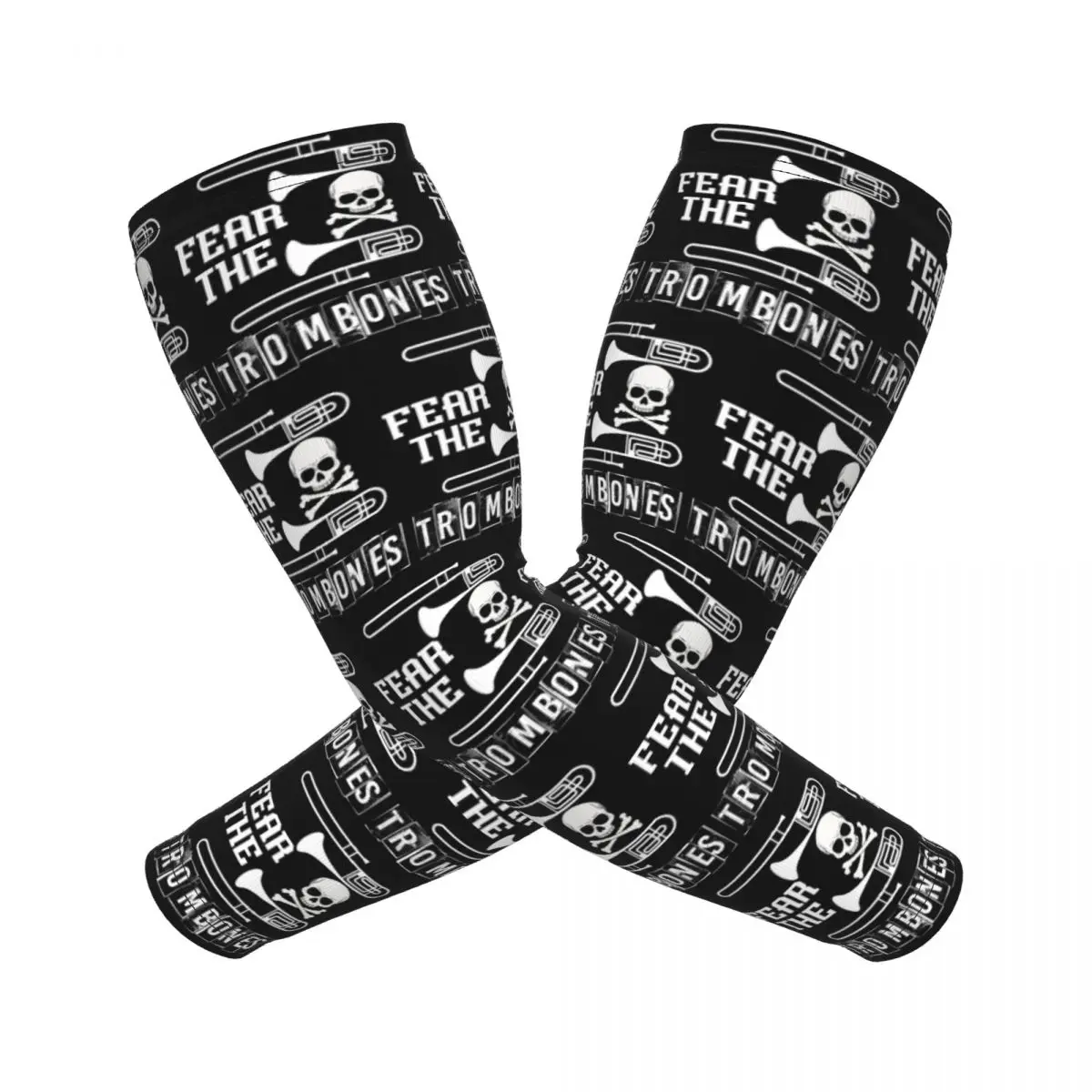 Fear The Pombones Рукава Рукава Мужчины Женщины Защита от солнца и ультрафиолета Татуировки Прикрытие Спорт Охлаждение Велоспорт