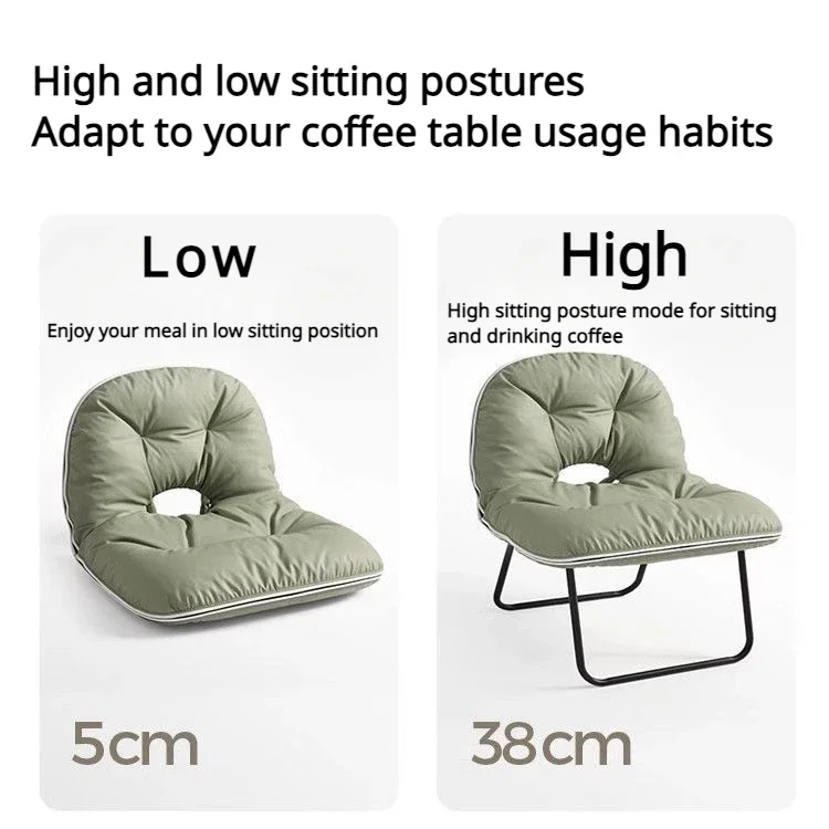 

Home Portable Bag Shape Chair PU Leather Folding Chair Nordic Living Room Furniture Outdoor Modern Photo Outdoor Prop Chairs