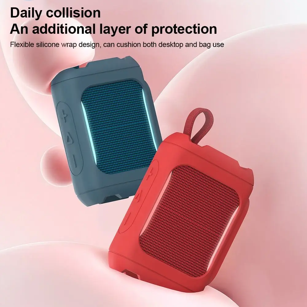 Shockproof Silicone Cover Case Dirt-proof Anti-drop Carrying Case Portable Soft Protective Sleeve for JBL GO5 Bluetooth Speaker