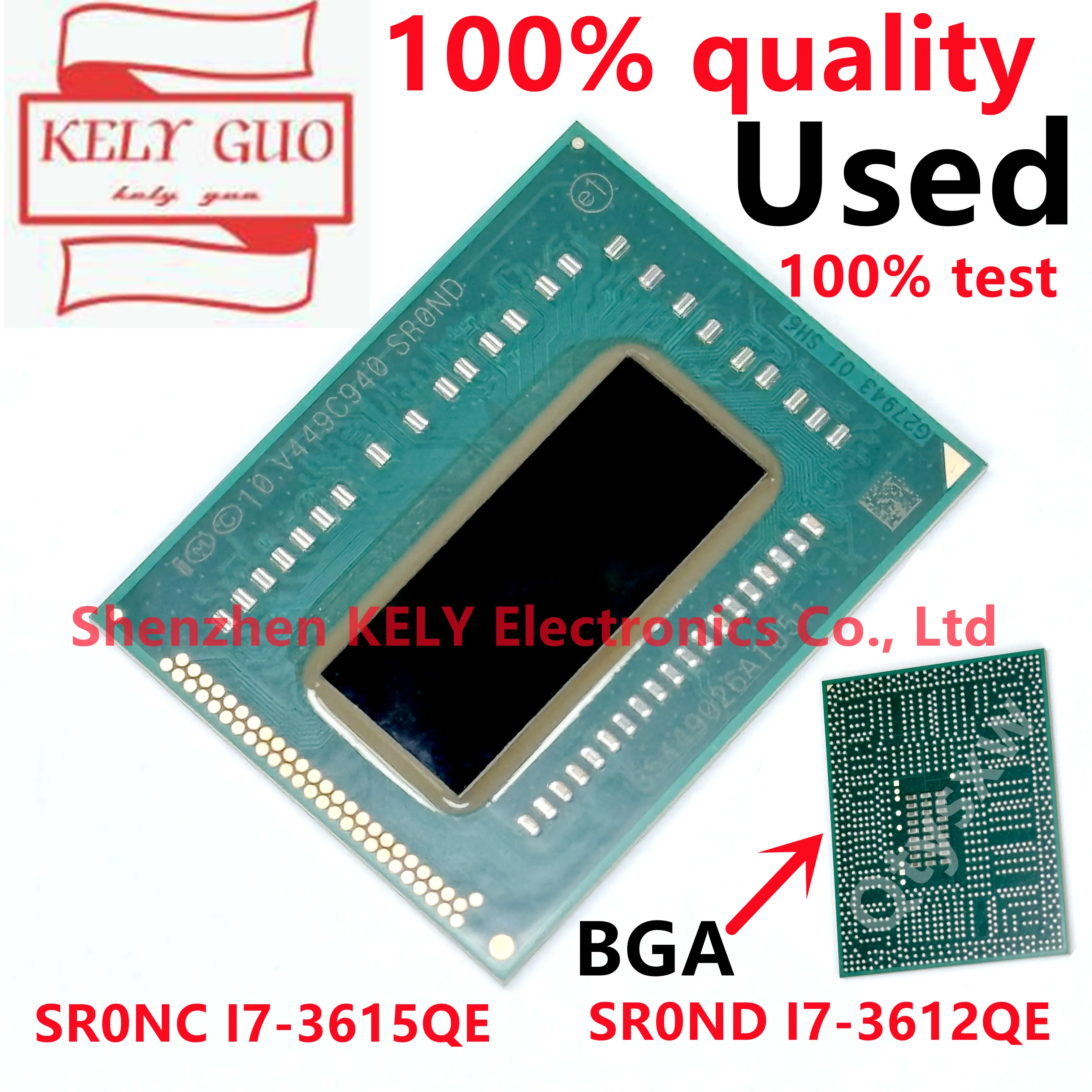 100% test very good product SR0NC I7-3615QE SR0ND I7-3612QE SRONC SR0ND cpu bga chip reball with balls IC chips