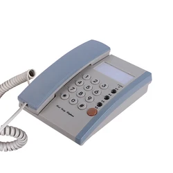 Home Office Corded Phone Telephone Desktop Wall Mountable Landline Phone with LCD Display, Redial, Call Indicator Light