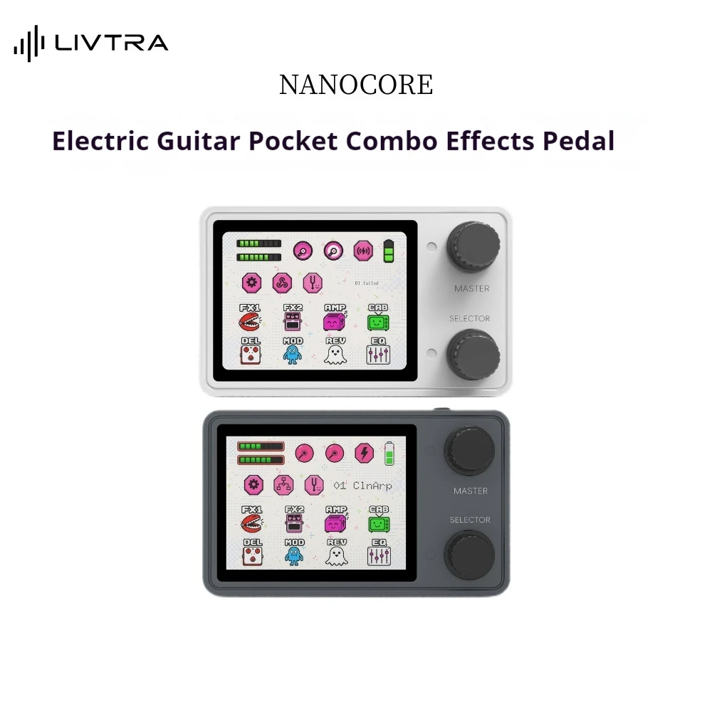 New LIVTRA NANOCORE Mini Guitar Multi Effects Pedal Pocket Synthesizer IR NAM Import Portable Electric Guitar Effect Processor