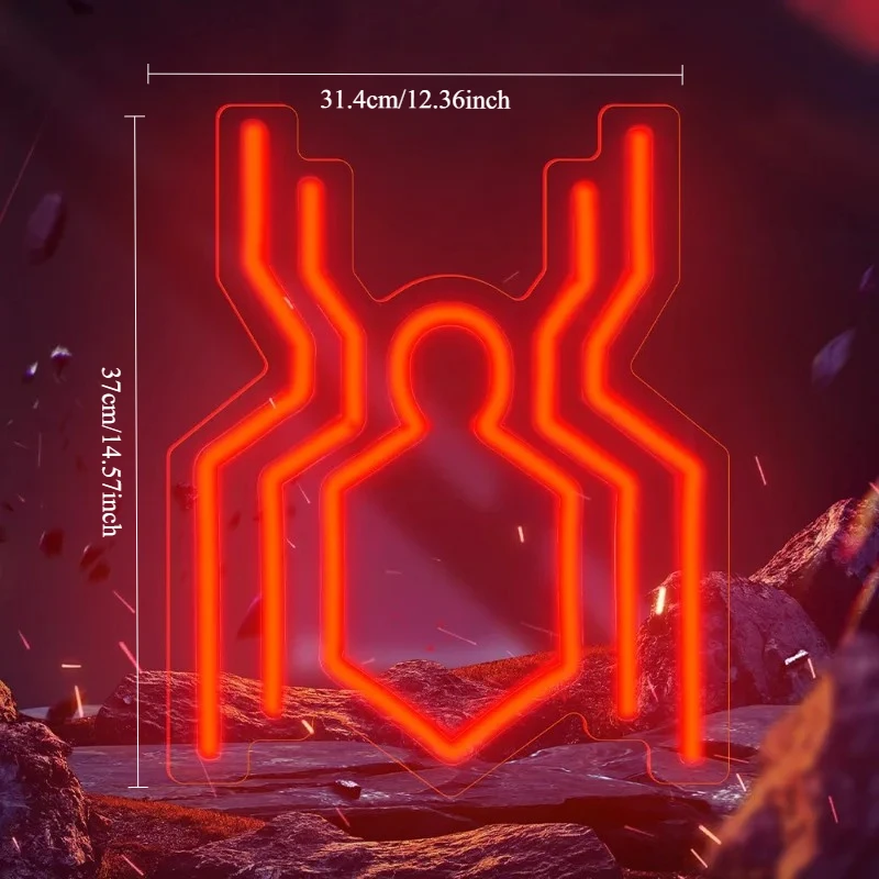 Marvel Avengers Superhero Neon Light for Home Bar Bedroom Game Room Wall Decor LED Sign Iron Man Spiderman Captain America Gift - view 2