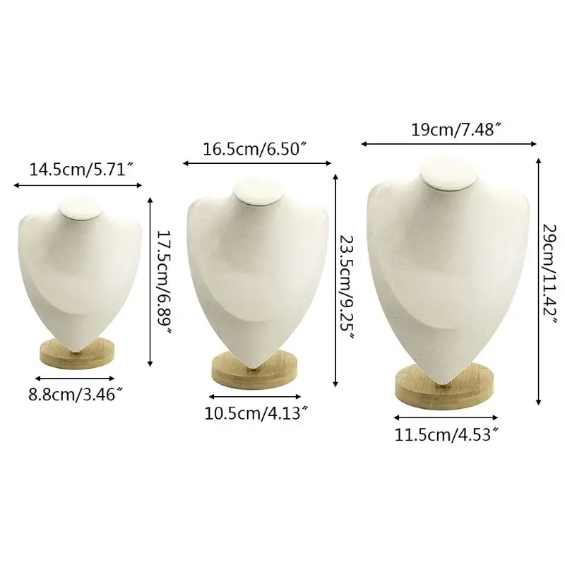 Mannequin Necklace Display Stand Holder Showcase for Jewellry Window Display