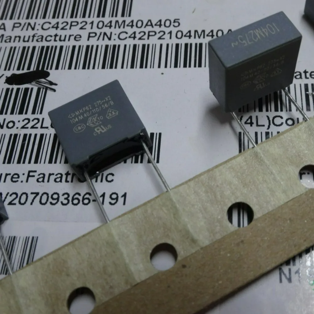 20pcs/lot Fara MKP62 0.1uf 275vAC 100nf u1 104 M brand new 10mm film capacitor C42P2104M40A405