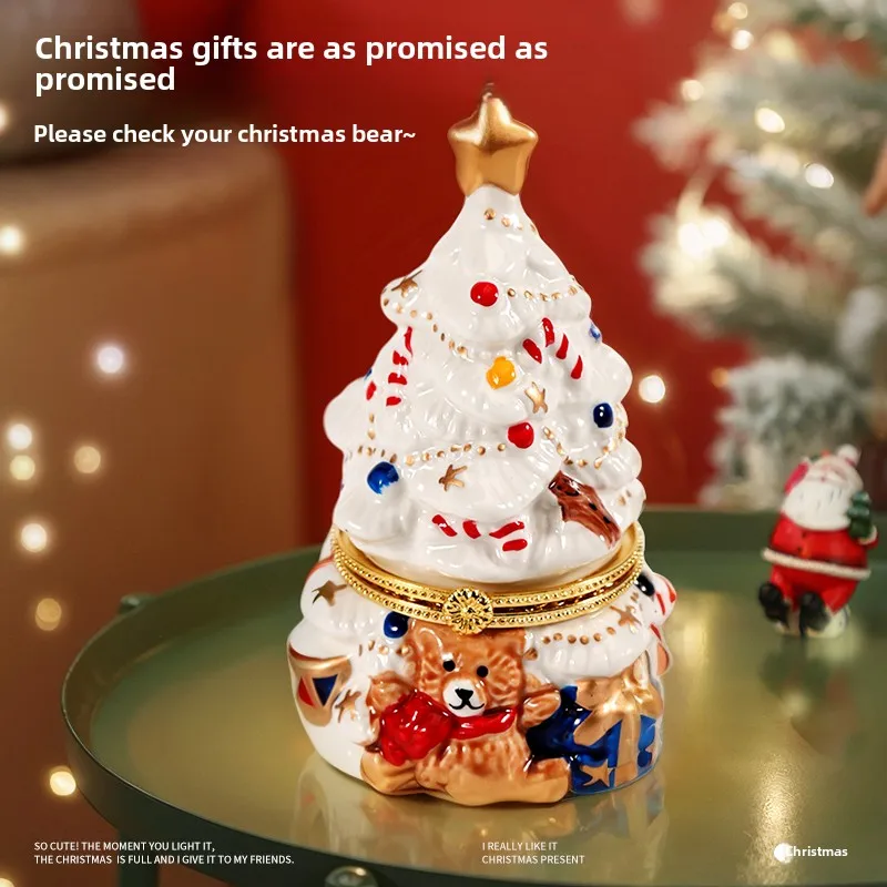 Christmas gift bear Christmas tree scented candles gift box creative cute fragrance birthday gift