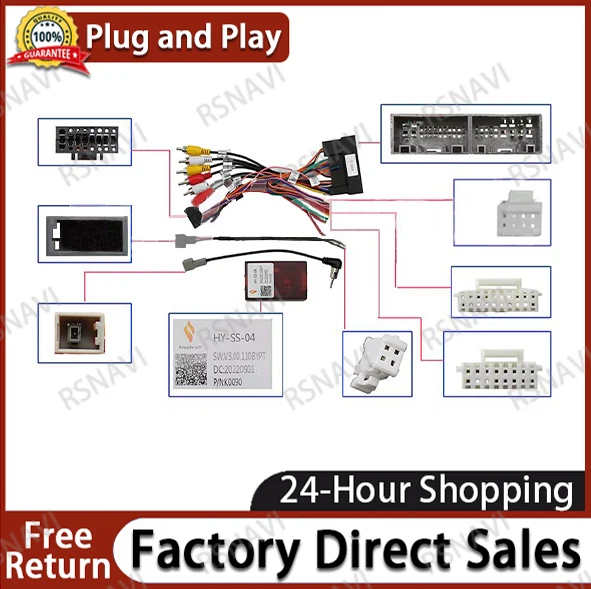 

Canbus Box Decoder HY-SS-04 For Hyundai Santa/SantaFe/IX45 Wiring Harness Power Cable Android For Car radio Multimedia