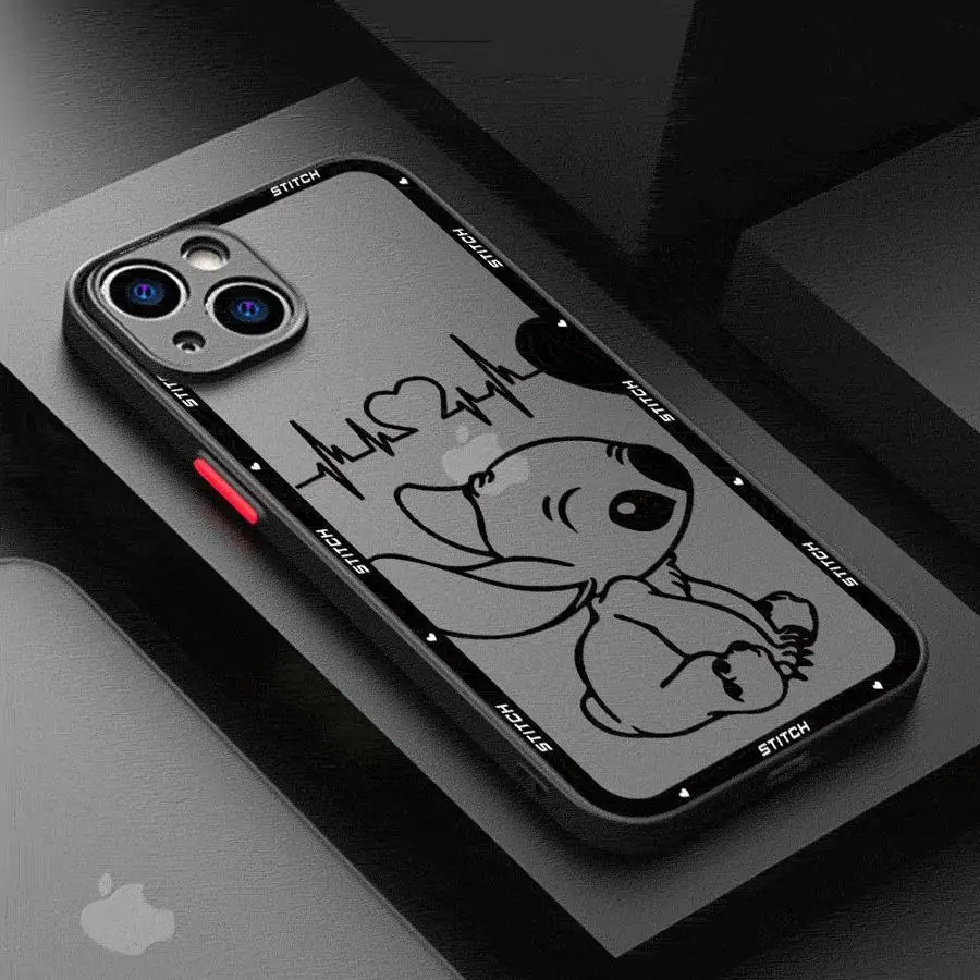 Disney Stitch Funny Phone Case for Xiaomi Redmi 12 12C 13C 5G 13 4G A1 A2 Plus 9 9A 9C 9T 10 10C 10A K40 Pro Matte Cover