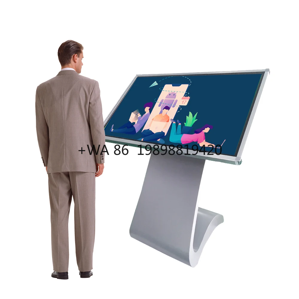 

32 43-дюймовый интерактивный все в одном информационном отдельно стоящий ЖК-киоск с сенсорным экраном Цифровой киоск вывесок