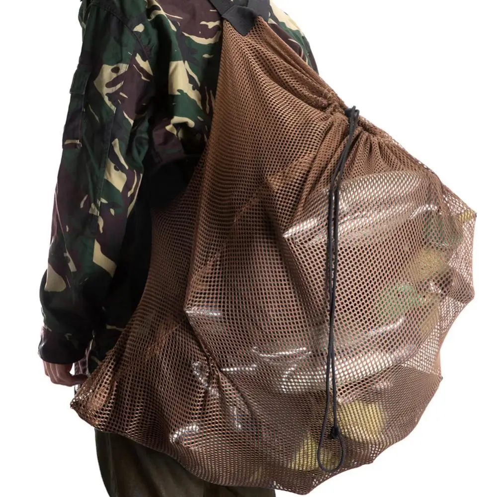 Outdoor Duck Gooses Mesh Luring Decoy Shoulders Bag Drawstring Hunting Backpack Outdoor Hunting Supplies Marllard Carrying Duck