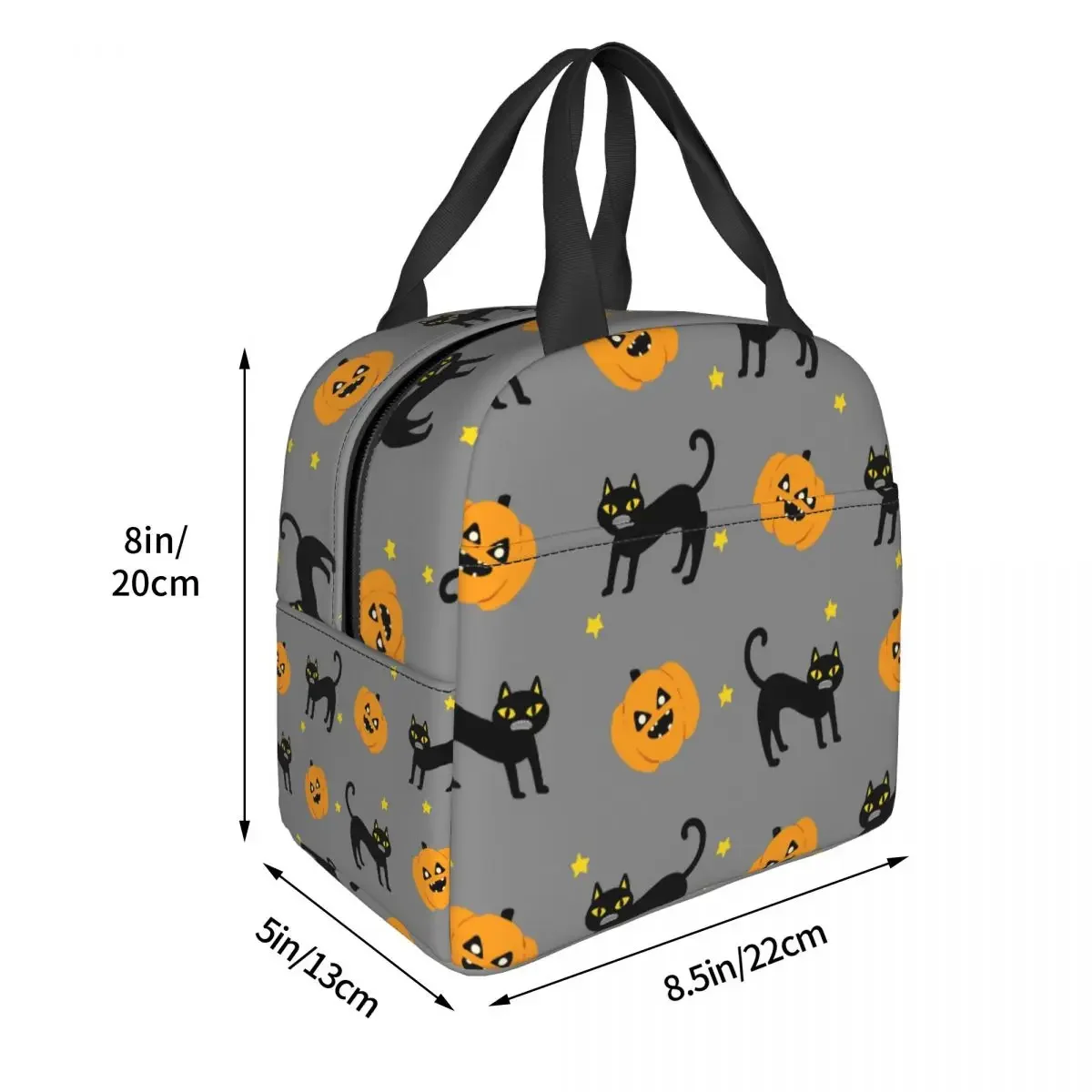 Bolsa de almuerzo para mujeres y niños, bolsa térmica de Halloween, portátil, Picnic, trabajo, lona, Bento