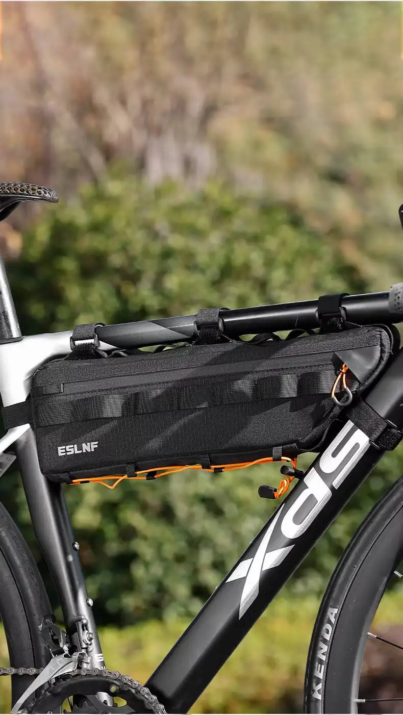 ESLNF Fahrrad-Oberrohrtasche für Fahrräder, große Kapazität, stabile Befestigung, langlebige, wasserdichte Innentaschen für Werkzeuge, Telefone – Detail 12